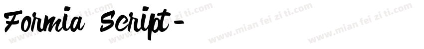Formia Script字体转换